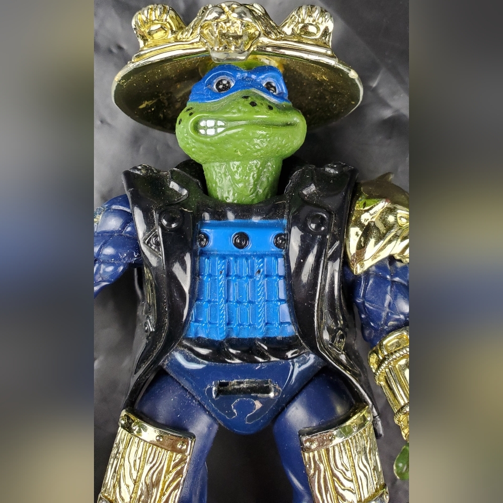 Playmates VTG 1993 TMNT Shogun Leo Leonardo Gold Armour INCOMPLETE w/ FLAWS RARE